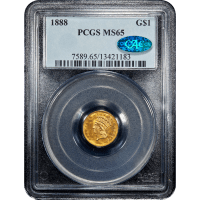 1888 Gold Dollar ($1) Obverse Slab Image