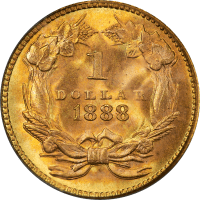 1888 Gold Dollar ($1) Reverse Image