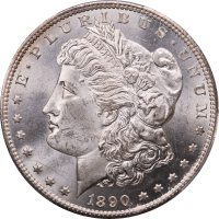 1890-CC Morgan Dollar ($1) Tailbar Obverse Image