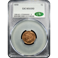 1890 Indian Cent (1c) Obverse Slab Image