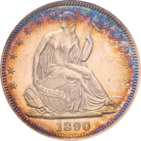 1890 Seated Liberty Half Dollar (50c) Obverse Image
