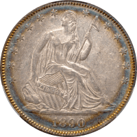 1890 Seated Liberty Half Dollar (50c) Obverse Image