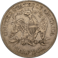 1890 Seated Liberty Half Dollar (50c) REVERSE Image