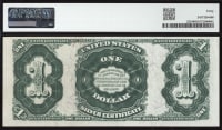 1891 $1 Martha Silver Certificate REVERSE Image