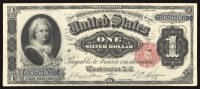 1891 $1 Martha Silver Certificate Obverse Image