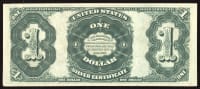 1891 $1 Martha Silver Certificate Reverse Image