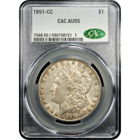 1891-CC Morgan Dollar ($1) Obverse Slab Image