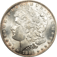 1891-CC Morgan Dollar ($1) OBVERSE Image