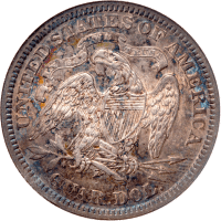 1891 Seated Liberty Quarter (25c) Reverse Image