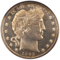 1892 5-Coin Proof Set Barber Half 50c Obverse Image
