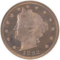 1892 5-Coin Proof Set Liberty Nickel 5c Obverse Image