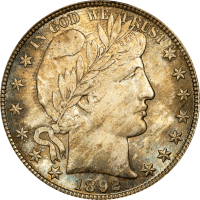 1892 Barber Half Dollar (50c) OBVERSE Image