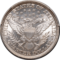 1892 Barber Quarter (25c) Reverse Image