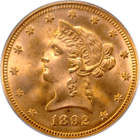 1892 Liberty Gold Eagle ($10) OGH Obverse Image