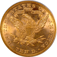 1892 Liberty Gold Eagle ($10) OGH Reverse Image