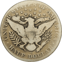 1892-O Barber Half Dollar (50c) Micro O REVERSE Image