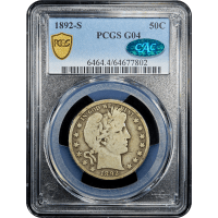 1892-S Barber Half Dollar (50c) Obverse Slab Image