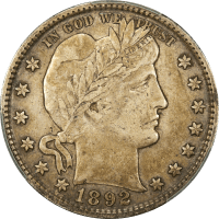 1892-S Barber Quarter (25c) OBVERSE Image