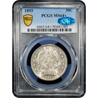 1893 Barber Half Dollar (50c) Obverse Slab Image