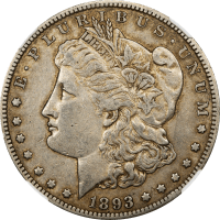 1893-CC Morgan Dollar ($1) OBVERSE Image