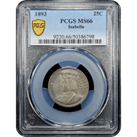 1893 Isabella Quarter (25c) Obverse Slab Image