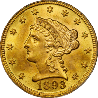1893 Liberty Gold Quarter Eagle ($2.50) OGH OBVERSE Image
