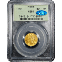 1893 Liberty Gold Quarter Eagle ($2.50) OGH SLAB Image