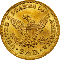 1893 Liberty Gold Quarter Eagle ($2.50) OGH REVERSE Image