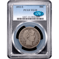 1893-S Barber Half Dollar (50c) Obverse Slab Image