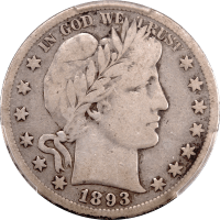 1893-S Barber Half Dollar (50c) Obverse Image