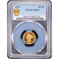 1894 Liberty Gold Quarter Eagle ($2.50) Obverse Slab Image