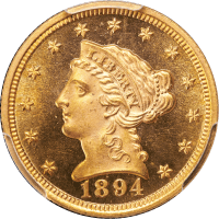 1894 Liberty Gold Quarter Eagle ($2.50) Obverse Image