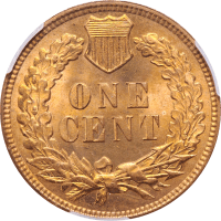 1895 Indian Cent (1c) REVERSE Image