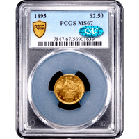 1895 Liberty Gold Quarter Eagle ($2.50) Obverse Slab Image