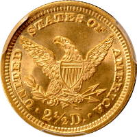 1895 Liberty Gold Quarter Eagle ($2.50) Reverse Image