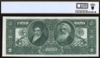 1896 $2 Educational Silver Certificate Reverse Image