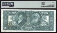 1896 $2 Educational Silver Certificate REVERSE Image
