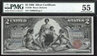 1896 $2 Educational Silver Certificate Obverse Image