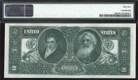 1896 $2 Educational Silver Certificate Reverse Image