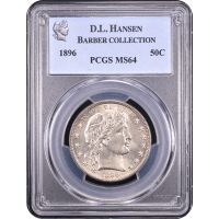 1896 Barber Half Dollar (50c) Obverse Slab Image
