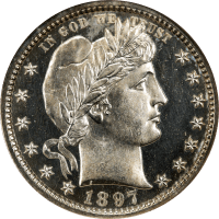 1897 Barber Quarter (25c) Obverse Image