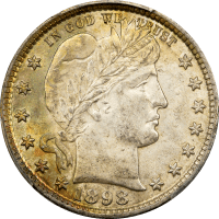 1898 Barber Quarter (25c) Obverse Image