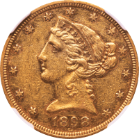 1898 Liberty Gold Half Eagle Obverse Image