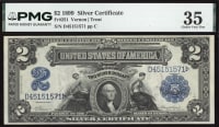 1899 $2 Mini Porthole Silver Certificate Obverse Image