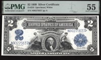 1899 $2 Mini Porthole Silver Certificate Obverse Image