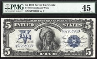 1899 $5 Chief Silver Certificate  OBVERSE Image