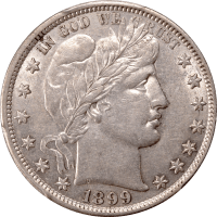 1899 Barber Half Dollar (50c) Obverse Image