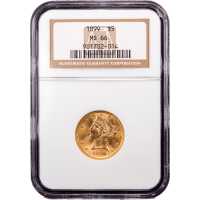 1899 Liberty Gold Half Eagle ($5) Obverse Slab Image