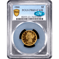 1900 Liberty Gold Half Eagle ($5) Obverse Slab Image
