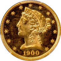 1900 Liberty Gold Half Eagle ($5) Obverse Image